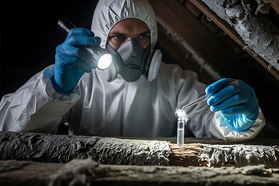 Asbestos testing of ceiling tile