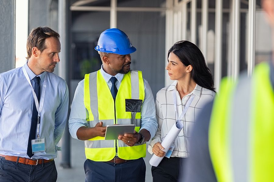 People Consulting On Jobsite