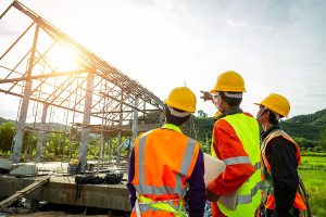 Silica Dust Testing Men At Construction Site